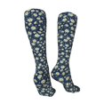 thumbnail image 3 of KLL Daisy Floral B Print Cool Socks Men's Women's Crew Socks Funny Crazy Novelty Stockings, 3 of 8