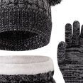 thumbnail image 5 of PureCasa Kids Hat Scarf Gloves Set Fleece Lined Warm Beanie Hat Scarf Gloves Three-Piece Set Kids Winter Holidays Gift, 5 of 6
