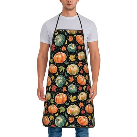 

Jgfou Daisy maple leaf Print Anti-fouling Apron for Men Women Waterproof Oil-Proof Kitchen Apron with Adjustable Straps Pocket and No-Pill No-Fade Fabric