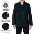 thumbnail image 3 of Alpine Swiss Jake Mens Pea Coat Wool Blend Double Breasted Dress Jacket Peacoat, 3 of 8