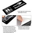 thumbnail image 3 of 4 Pieces Acrylic Plastic Restrooms Sign Restroom Directional Sign Men Women Wheelchair Restroom Sign with Arrow for Office Restaurants Hotels Supermarket Supplies, 9 by 3 Inch (Left and Right Arrow), 3 of 7