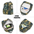 thumbnail image 5 of FORMRS Mini Backpack Purse for Women Travel Daypack Casual Shoulder Bag, Green Celestial Serpent, 5 of 7