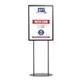 thumbnail image 2 of M&T Displays Metal Oval Info Board Black 18x24 Inches Slide-In Poster Sign Holder 1 Tier Double Sided Floor Standing Pedestal Advertising Display with Backing and Anti-Glare PET Cover, 2 of 14