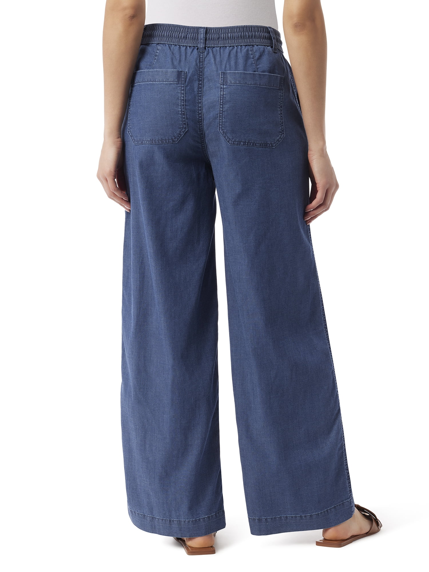 Gloria Vanderbilt Swan Series Women's Soft Drape Wide Leg Pull On Jeans 30" Inseam, Sizes 6-18