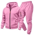 thumbnail image 4 of Mooqilaa Boys Activewear Outfit Sets, 2 Piece Casual Long Sleeve Hoodies and Sweatpants Sets Pink Size 12, 4 of 9