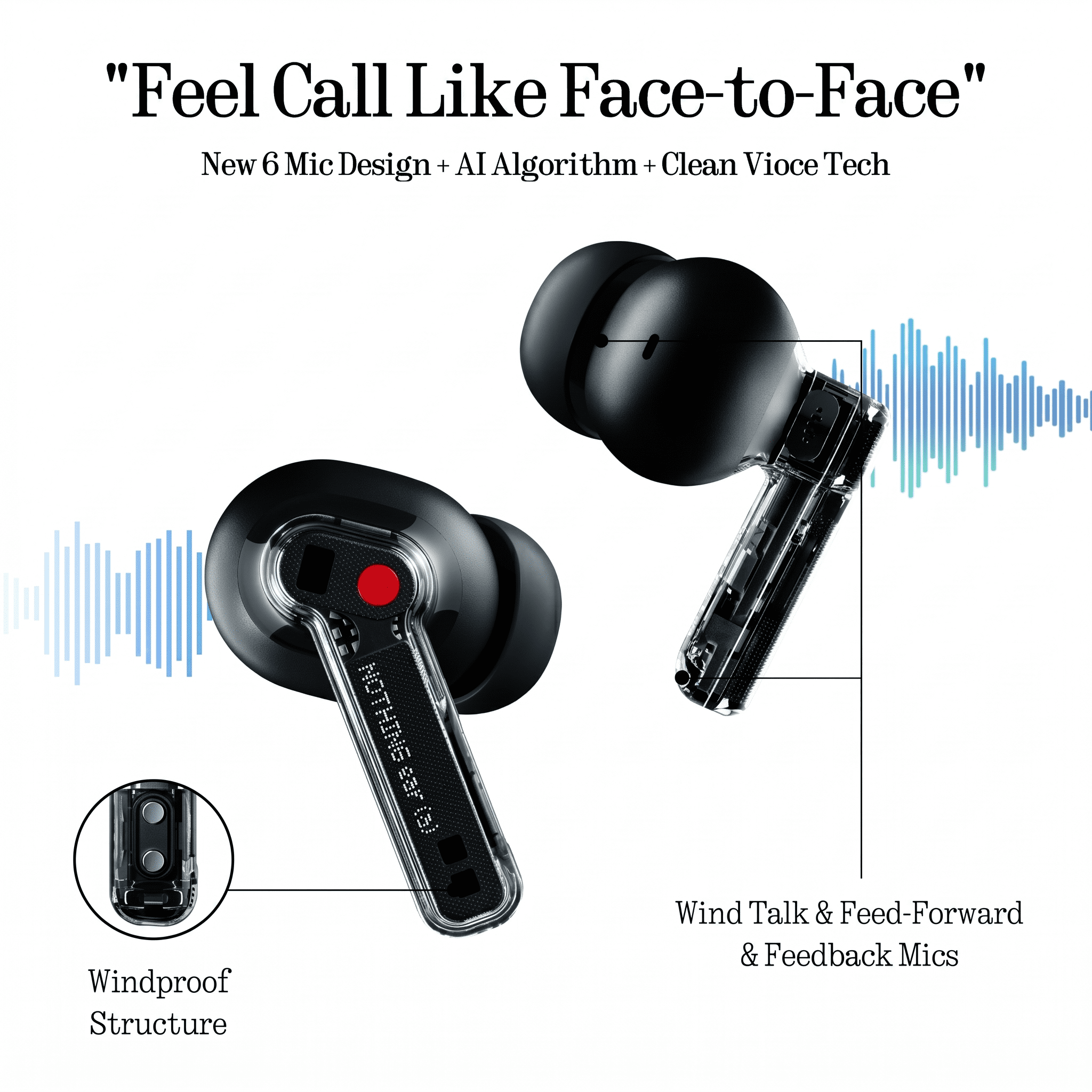 Nothing Ear (a) Wireless Earbuds, 45dB Hybrid Noise Cancelling Earbuds, Hi-Res Audio, Advanced Equaliser, Dual Connect, 6 Mics, 42.5H Playtime Earbuds Wireless Bluetooth Black