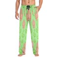 thumbnail image 4 of Lotus Flowers Men's Lightweight Pajama Bottoms Stretch Elastic Waist Side Pockets Spring Fall, 4 of 7