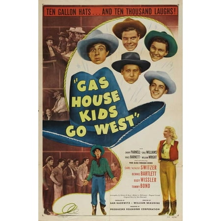 UPC: 0671863474552 | Gas House Kids Go West – movie POSTER (Style A) (27  x 40 ) (1947)
