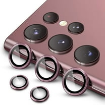 for Samsung Galaxy S23 Ultra Camera Lens Protector, 9H Tempered Glass Camera Cover Screen Protector Metal Individual Ring for Samsung Galaxy S23 Ultra 6.8 inch 5G 2023,Red