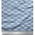 thumbnail image 1 of Soimoi Silk Fabric Cross Sign & Triangle Geometric Print Sewing Fabric Yard 42 Inch Wide, 1 of 4