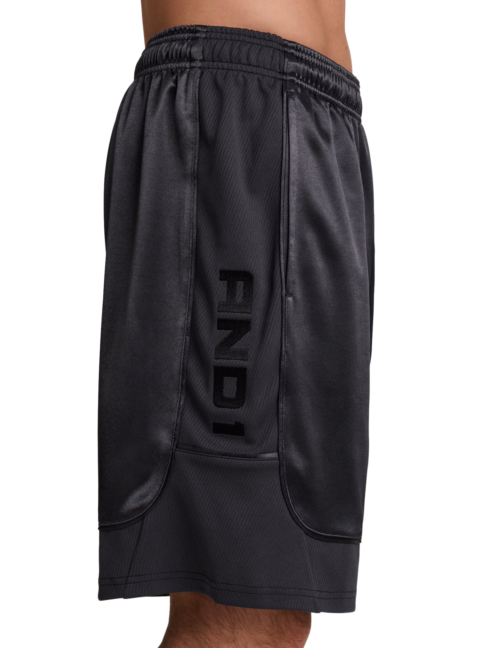 AND1 Men's and Big Men's All Court Colorblock Short, 9" inseam, up to Size 5XL