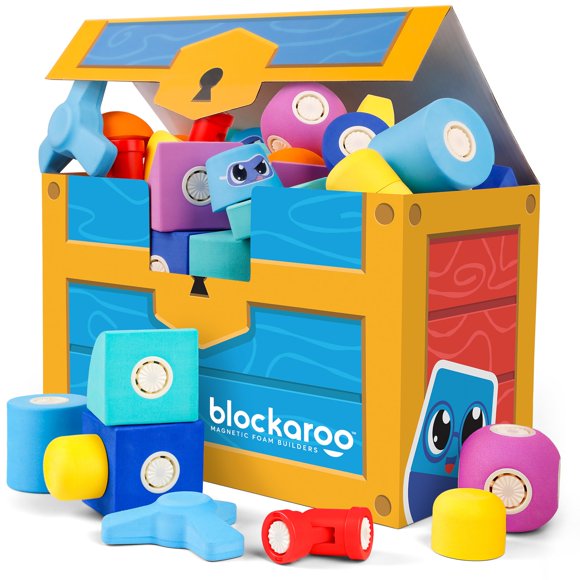 Baño de espuma magnética Building Blocks Blockaroo, 50 unidades