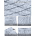 thumbnail image 4 of DAKIMOE Lounge Sets for Women Pajamas Long Sleeve Sleepwear Soft Nightwear 2 Piece Pjs Ribbed Knit Fall Winter Outfits Pockets, Gray Blue, XXL, 4 of 9