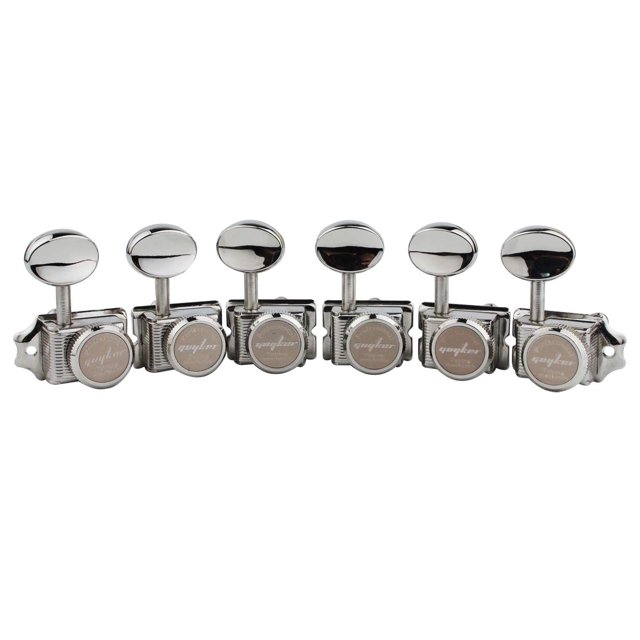 Afinadores de cuerdas Guitar Lock Guyker Vintage 6 en línea, níquel