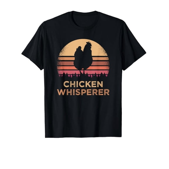 Mens Cotton CHICKEN WHISPERER Heat Transfer Printed Short Sleeve-shirt