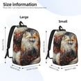 thumbnail image 2 of Rocae Romantic Flower Fox Couple for Canvas College Laptop Backpack for Men Women-Small, 2 of 5