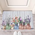 thumbnail image 2 of Spring Watercolor Floral Door Mat Seasonal Welcome Door Mats for Indoor Outdoor Non Slip Spring Decor Doormat 17"x30", 2 of 6