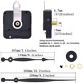 thumbnail image 3 of Bearachild 11 Pieces High Long No Movement Ticking Kit Clock Installment Flexible Easy Repair Wall DIY Tools Plastic Clock Decoración del hogar 15 mm, 3 of 6
