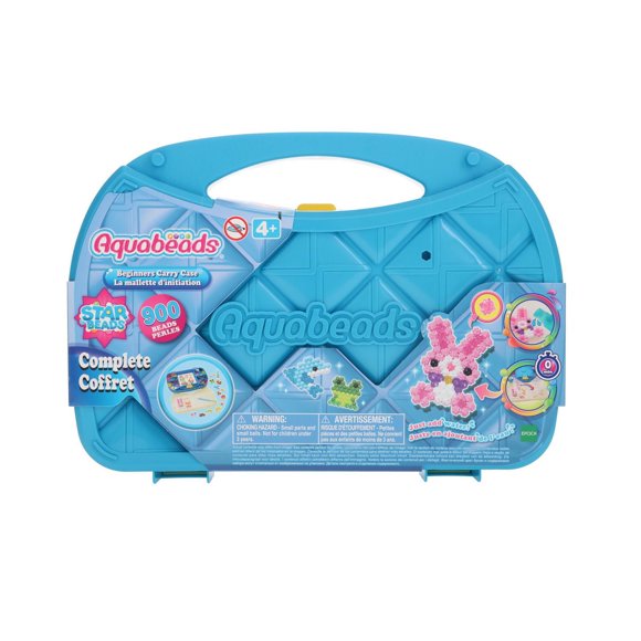 Aquabeads Beginners Carry Case, Complete Arts & Crafts Bead Kit for Children - Over 900 Beads