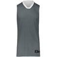 thumbnail image 4 of Holloway Sportswear L Dual-Side Single Ply Basketball Jersey Graphite/White 224078, 4 of 6