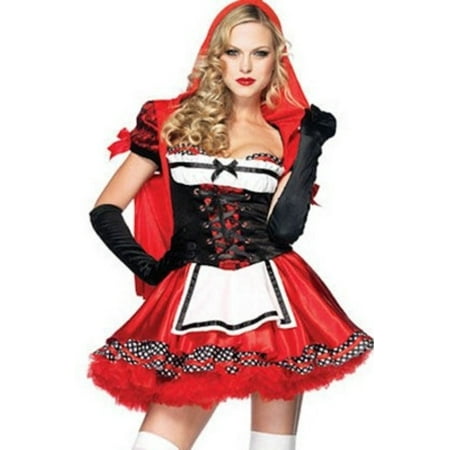 Leg Avenue Devine Miss Red Riding Hood Costume Set 83846 Black/Red