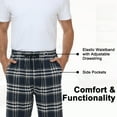 thumbnail image 4 of Xidunhg Men's 3-Pack Comfortable Pajama Pants, Cotton Blend Flannel Plaid Sleep and Lounge Bottoms with Pockets, 4 of 10