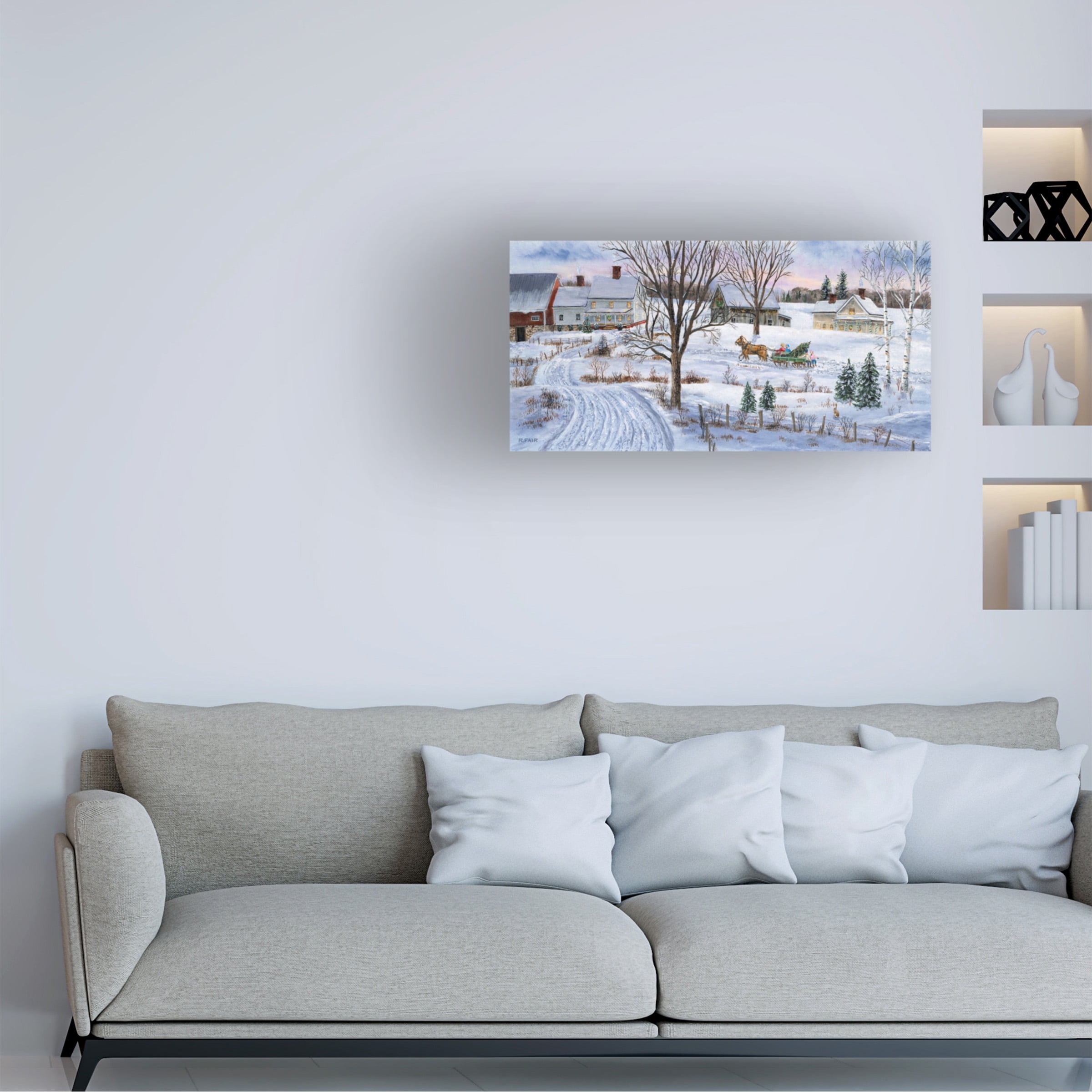 Canvas Wall Art - Bob Fair 'Christmas Tradition' Wall Art for Living Room, Bedroom, or Office DÃ©cor by Trademark Fine Art - 19 x 10 Inches