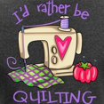 thumbnail image 3 of CafePress - I'd Rather Be Quilting Long Sleeve T Shirt - Women's Long Sleeve Graphic Tee Casual Fit, 3 of 4