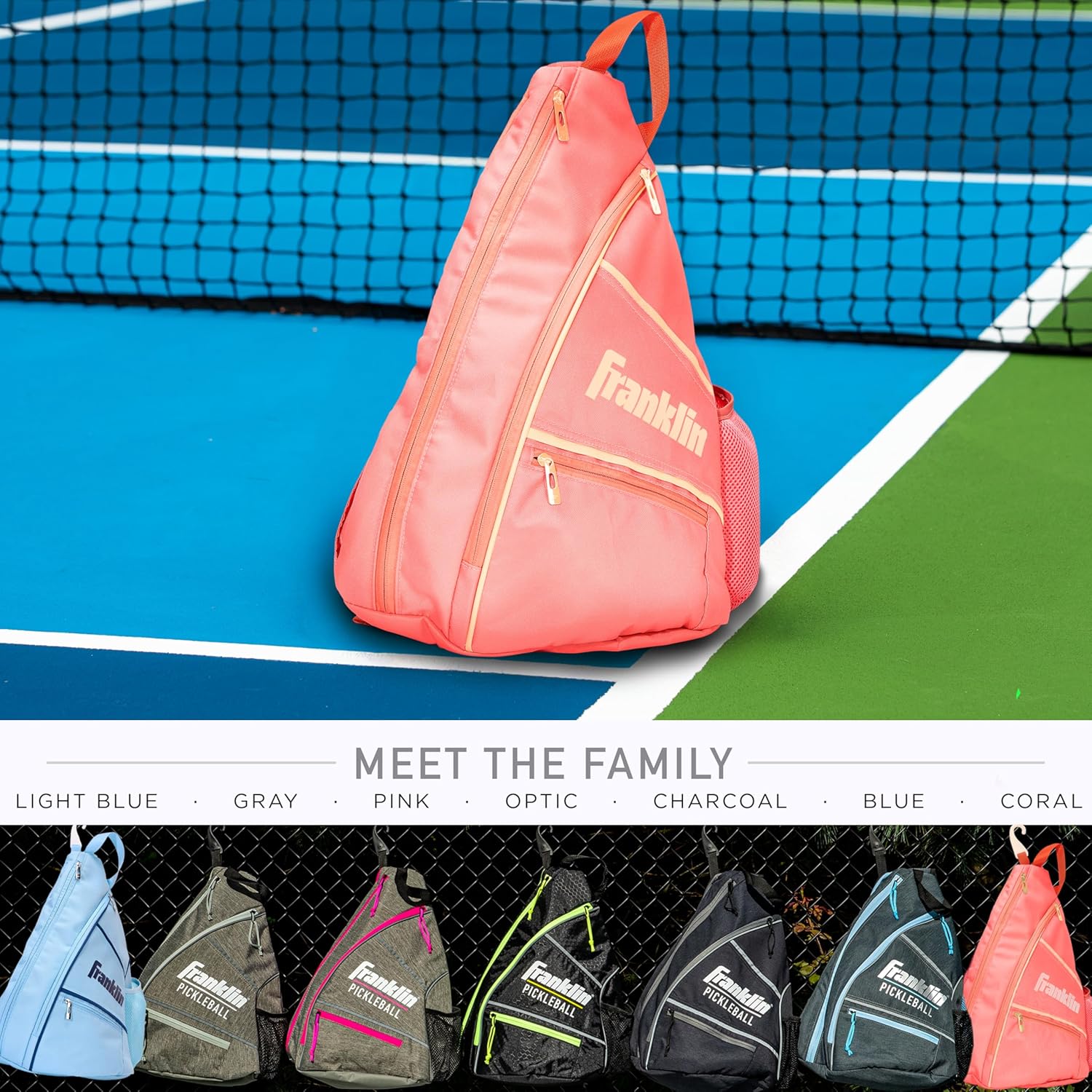 Pickleball Bags - Sling Bag Backpack for Gear + Equipment - Men + Women - Holds Paddles, Balls + Accessories