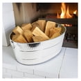 thumbnail image 2 of Firewood Storage Tub 25-Quart - Galvanized Steel Log Holder Indoor/Outdoor with Handles, 2 of 9