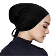thumbnail image 3 of Hijab ajustable pour femme avec bonnet et écharpe, style musulman, avec fermeture à nouer au dos, 3 of 4