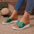 thumbnail image 6 of Viluyesy Womens Slide Wedge Sandals, Casual 2026 Open Toe Slip-On Summer Fashion Platform Shoes Green US7, 6 of 9
