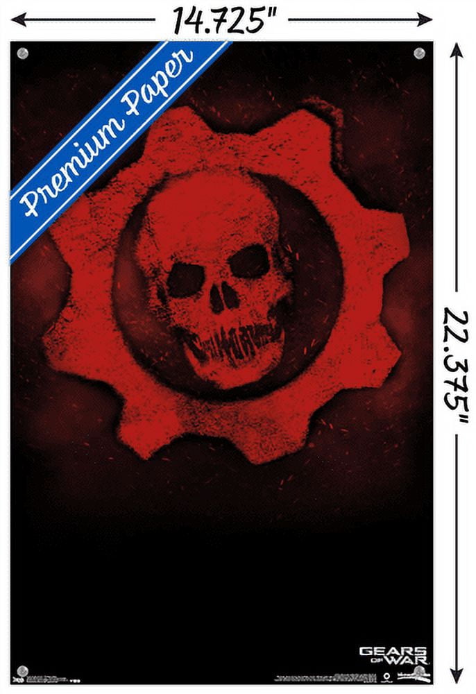 Gears of War - Crimson Omen Wall Poster with Push Pins, 14.725" x 22.375"