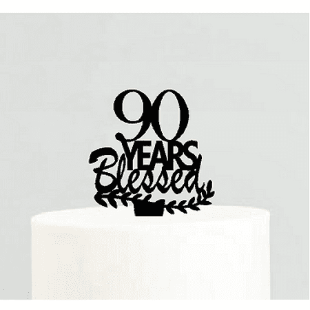 90th Birthday / Anniversary Blessed Years Cake Decoration (Best Cake For 1 Year Old Birthday)