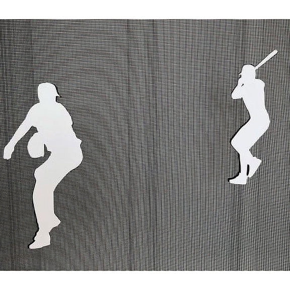 DCentral Baseball Players Flexible Screen Magnet, Multipurpose, Double-Sided, Helps to Stop Walking into screens, Covers small tears in Screens, Not for roll-up screens, Size Varies Between 7" and 6"
