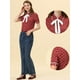 thumbnail image 2 of Allegra K Camiseta De Manga Corta Con Cuello Peter Pan Y Lunares Para Mujer borgo?a XS, 2 of 4