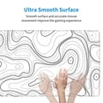 thumbnail image 3 of Topographic Map Large Gaming Mouse Pad with Stitched Edges, Precision Control, Non-Slip Durable Rubber Base, 31.5x11.8 inch, 1lb, 3mm   XL Waterproof  Mousepad for Keyboard Pad and Desk Pad,home, 3 of 7