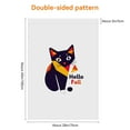thumbnail image 2 of Cute Cat Flags, Kitten Cartoon Style Abstract Durable Back Yard Decor, 28x40in Ethnic Design Pattern Versatile Outdoor Garden Decor, for Lawn Outdoor Front Door House Garden, 2 of 6