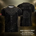 thumbnail image 5 of Mexico Soccer Jersey - Mexico Aztec Mayan Calendar for 2026 Soccer Game Fans, Mexico Team Soccer Jersey for Men Black 3XL, 5 of 11