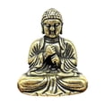 thumbnail image 3 of Mini estatua de Buda Tathagata de latón, recuerdo de escritorio, decoración para jardín de hadas 26x3cm, 3 of 9