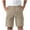 Beige, variant on Long Cargo Shorts for Men with Multi-Pockets Relaxed Fit Casual Knee Length Button Elastic Waist Work Short Pants Loose Straight Leg Athletic Shorts Army Green XL