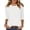 White, variant on Zeagoo Women's 3/4 Sleeve Tunic Top Dressy Crew Neck Floral Print Tshirts Casual Basic Blouse Cute Work Tops