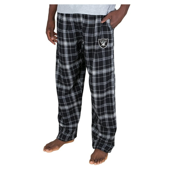 Men's-Concepts Sport Black Las Vegas Raiders Ultimate Plaid Flannel Pants