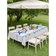 thumbnail image 4 of Outdoor Tablecloth with Umbrella Hole for Patio/Picnic/Party/Camping, Coastal Strafish Waterproof Table Cloth Rectangle Table Cover Washable, Summer Ocean Marine Starfish Wooden Gray (60"x 84"), 4 of 8