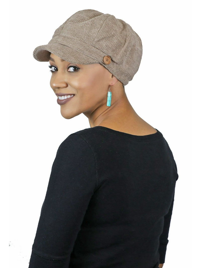 Newsboy Cap for Women Cancer Headwear Chemo Hat Ladies Head Coverings Tweed Brianna Newsboy Cap for Women Cancer Headwear Chemo Hat  main image 4