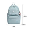 thumbnail image 3 of FUZHIQ Solid Color School Backpack with Multi Compartment Design, Durable Daily Bookbag for Ages 12-17, Padded Straps Back to School Daypack, Blue, 3 of 3