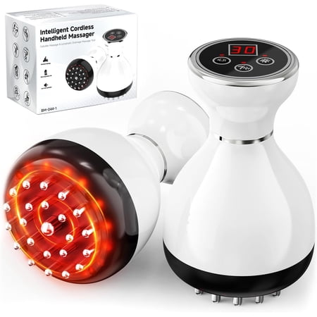 Wrongduck Body Massage Tool with Heat Vibration and Red Light, Cordless Body Sculpting Massager for Legs Arms Waist and Abdomen Appearance Care