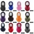 thumbnail image 3 of Graflsoa Unisex Winter Balaclava with Adjustable Drawstring, Fleece-Lined Windproof Face Mask, Long Neck Gaiter for Outdoor Activities, Coffee Color, One Size (TT-DT-11#), 3 of 7