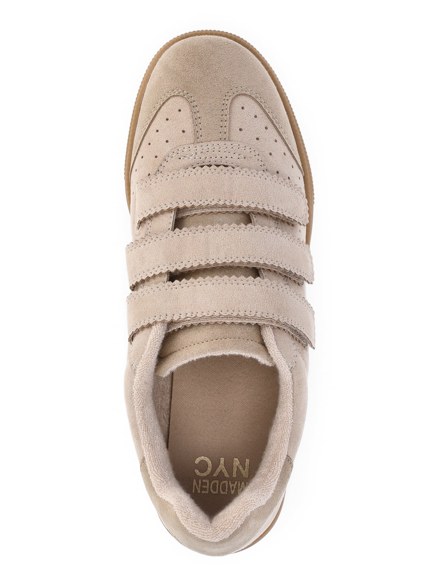 Madden NYC Women's Faux Suede Triple Strap Sneakers