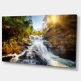 thumbnail image 4 of Designart - Cascade à Travers la Forêt - Impression d'Art de Grande Toile de Paysage, 4 of 6